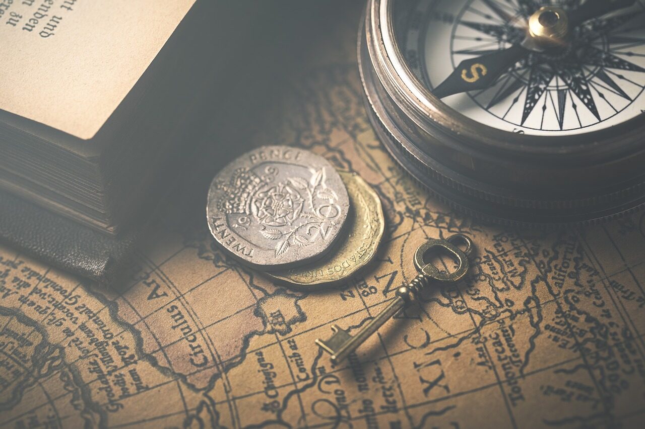 vintage, map, compass, atlas, coins, key, book, retro, vintage, map, map, map, map, coins, coins, key, key, key, key, key
